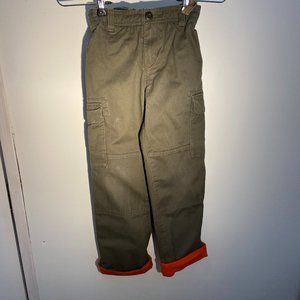 Lands End Lined Cargo Pants - Olive - Size 7 Slim